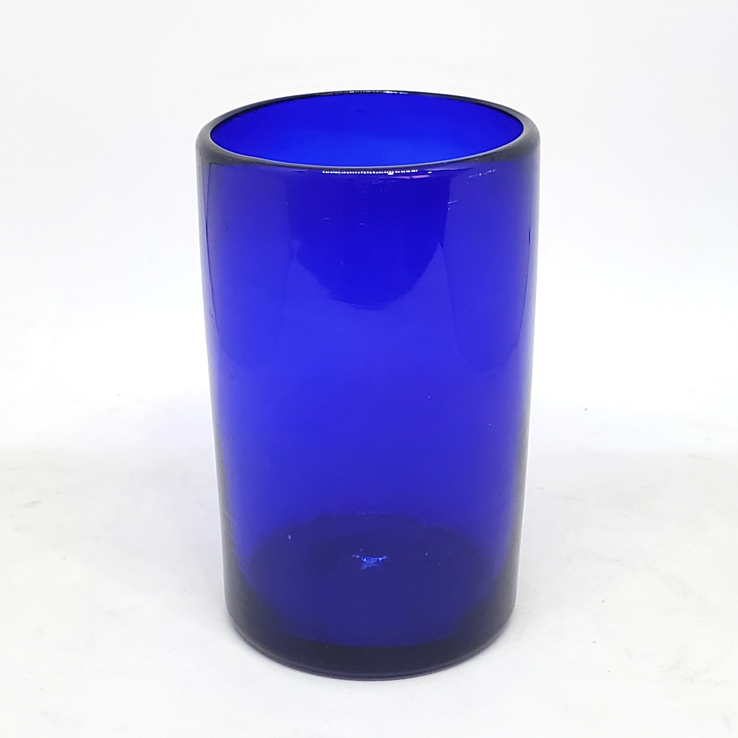 MEXICAN GLASSWARE / Solid Cobalt Blue 14 oz Drinking Glasses (set of 6)